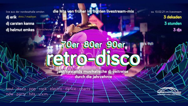 70er/80er/90er Retro – Disco / Live-Stream