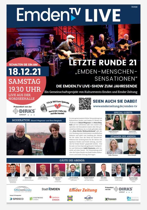 LIVESTREAM: Weihnachtsbande + Jahresrückblick EmdenTV-LIVE